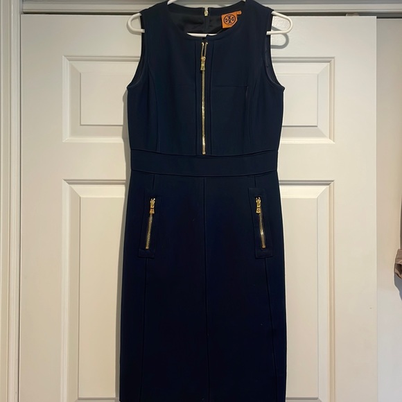 Tory Burch Navy Sheath Dress - Picture 2 of 7